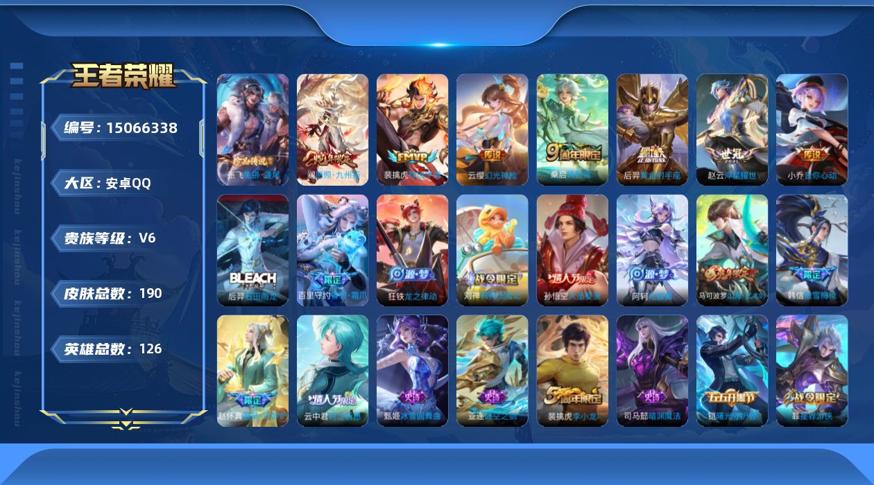 WZQM3480074王者荣耀账号详情图8