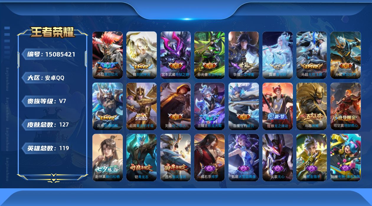 WZQM3482156王者荣耀账号详情图13