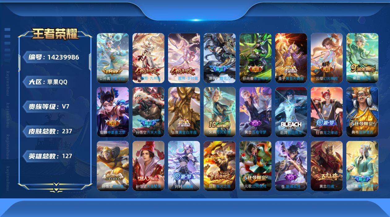 WZCMW3401681王者荣耀账号详情图13