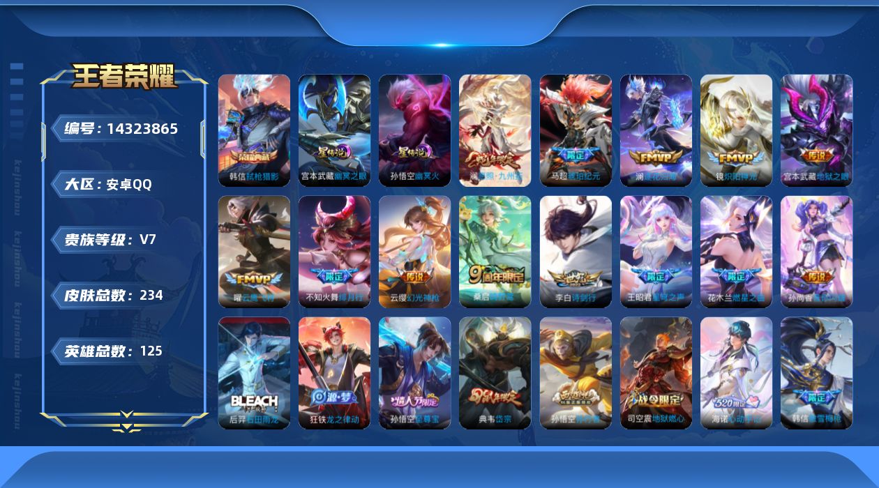 WZQM3409295王者荣耀账号详情图19 WZQM3409295王者荣耀账号详情图19