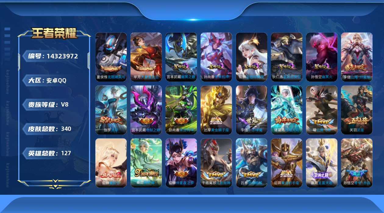WZQM3409344王者荣耀账号详情图19
