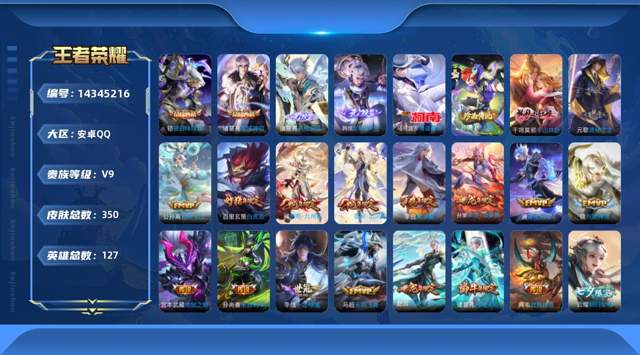 WZQM3410901王者荣耀账号详情图30