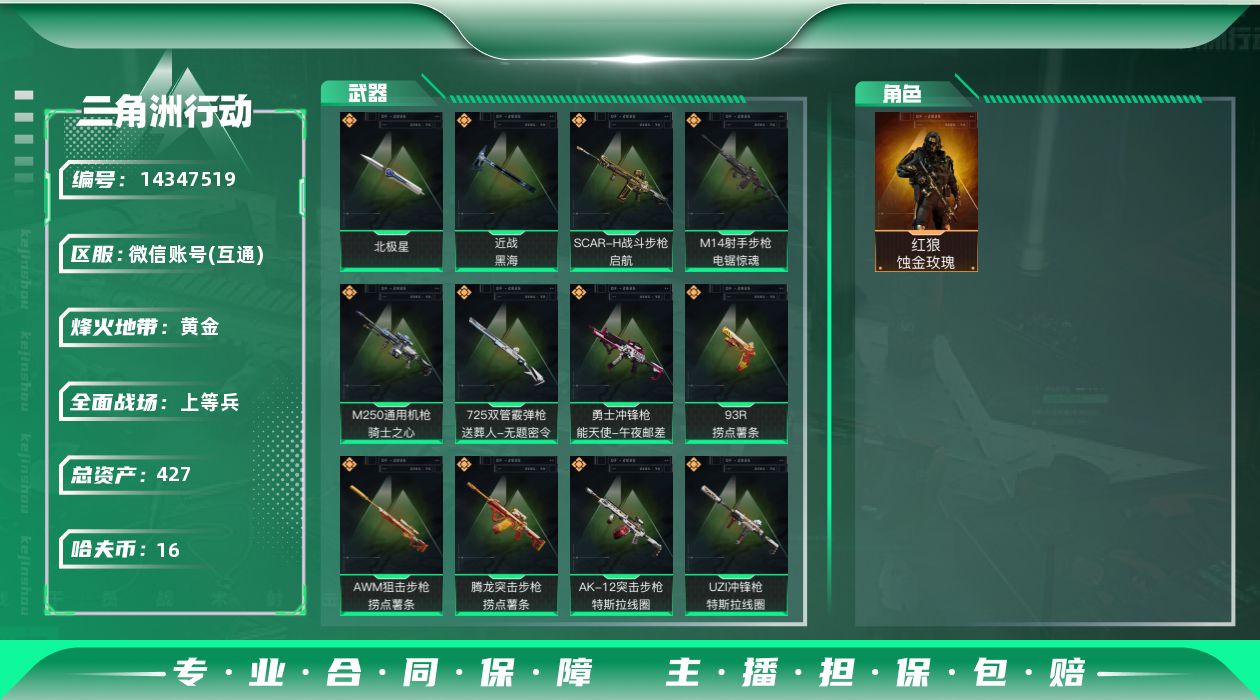 SJZQM380913三角洲行动账号详情图3 SJZQM380913三角洲行动账号详情图3