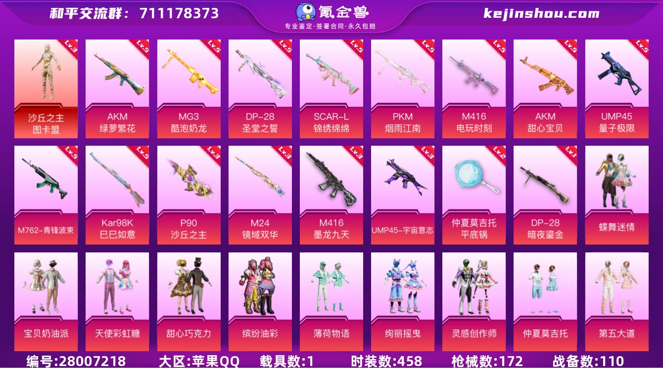 编号66345 可二次 等级56 125套...