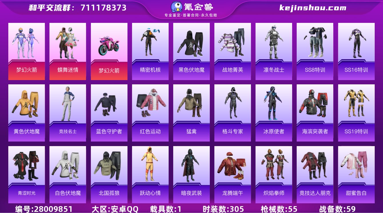 实名:可修改 时装数:305 载具数:1 ...