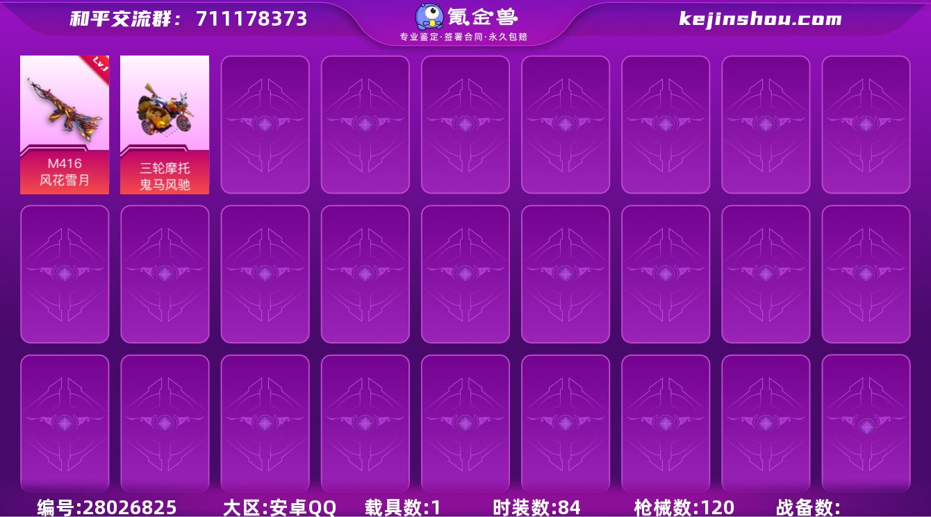 【满级风花雪月1载具1特效枪】 安卓Q区-...