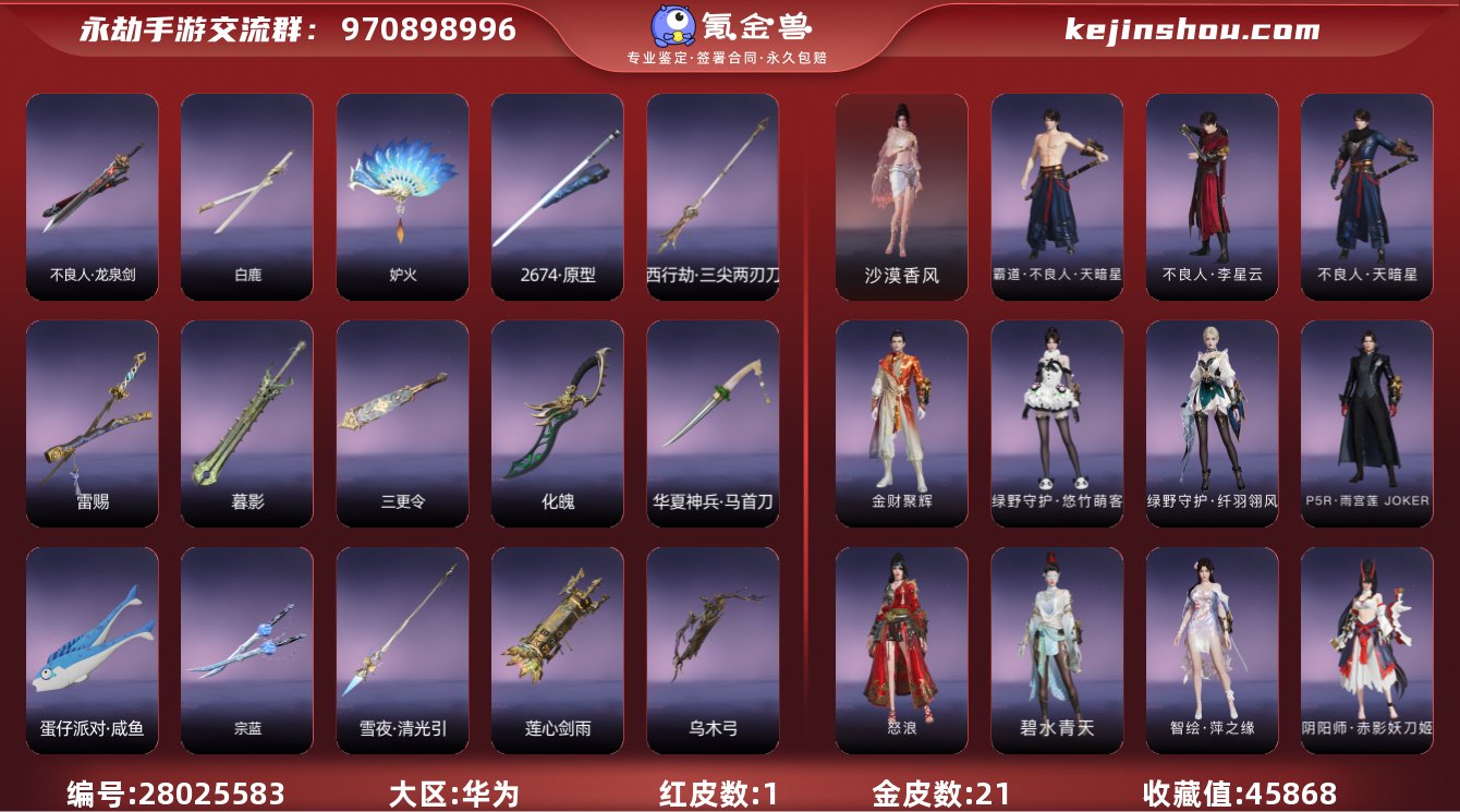 端游绑定情况:未绑定 收藏值:45868 ...
