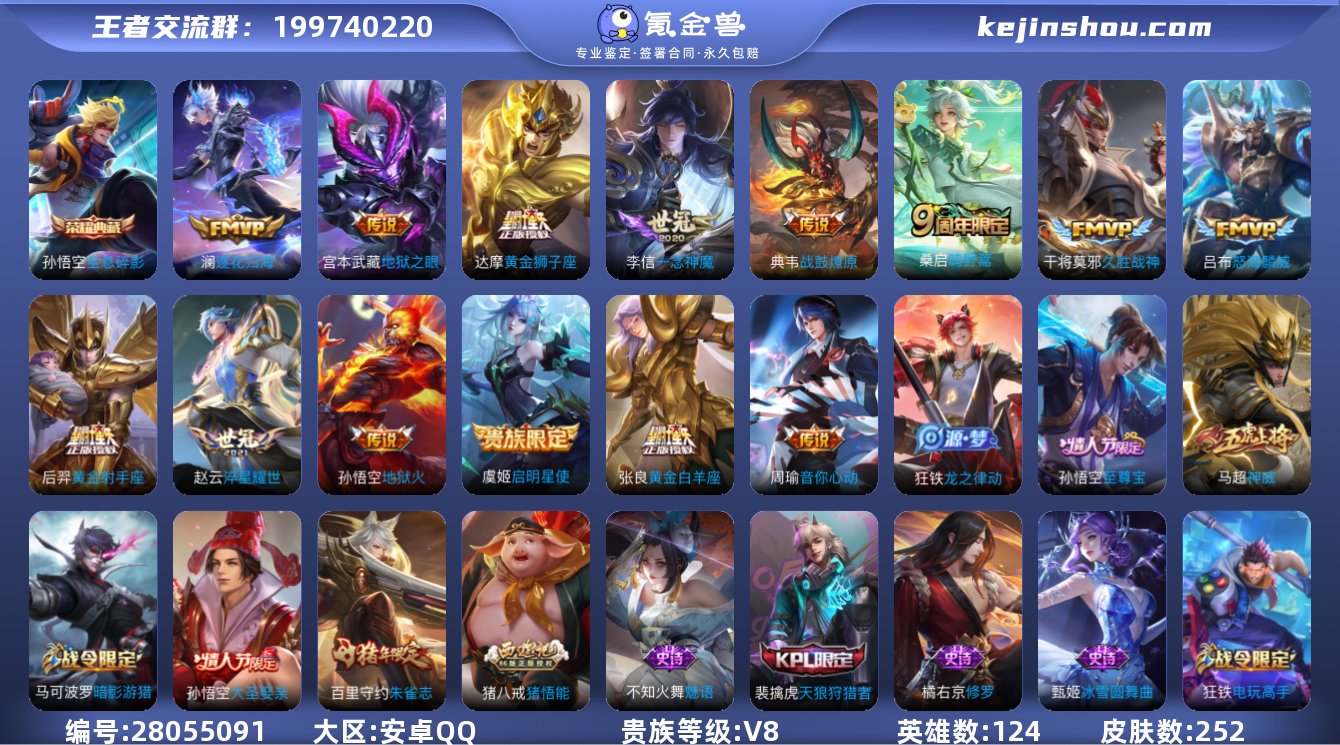 贵族V8 荣耀典藏1 传说皮肤14 史诗皮...