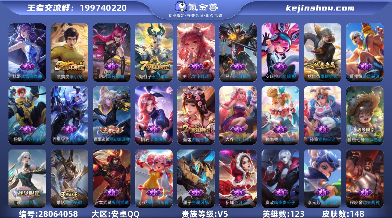 V5 148皮肤 123英雄 【[鬼谷子-...