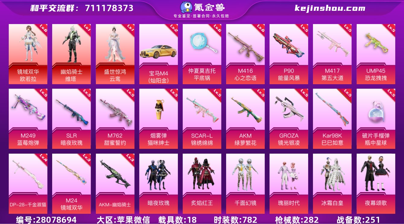 实名:不可修改 时装数:782 载具数:1...