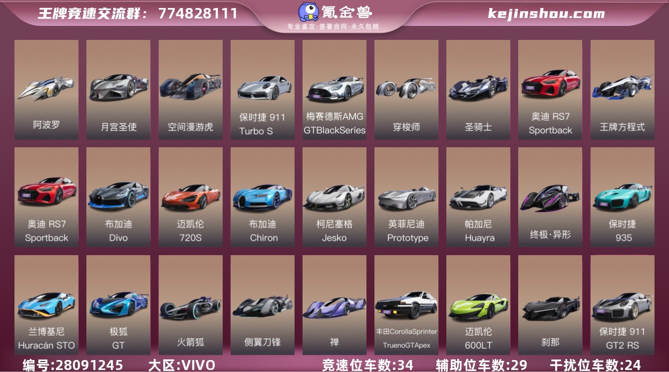 干扰位车辆数:24 竞速位车辆数:34 辅...