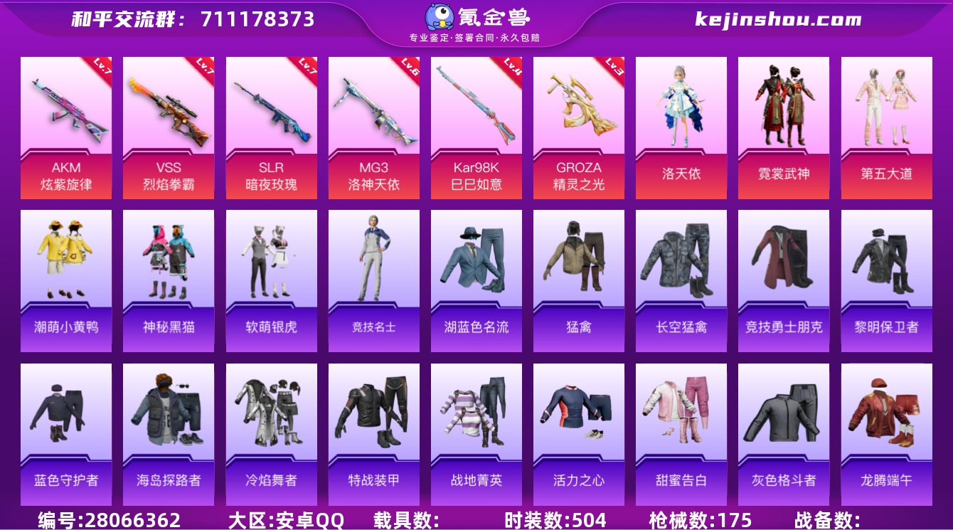 3粉装 6特效枪 15印记 可二次 可修改...