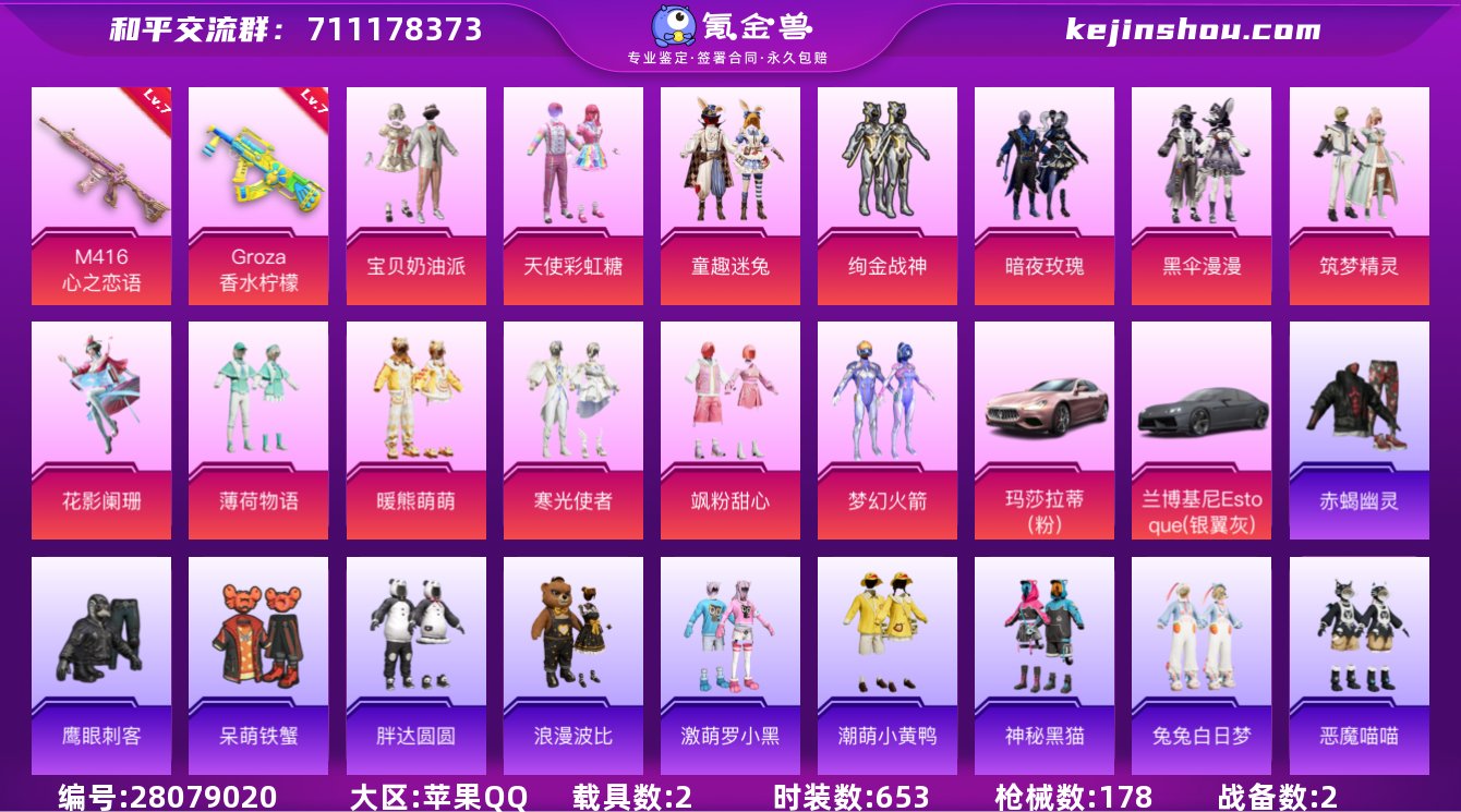 13粉装 2特效枪 2载具 13印记 可二...