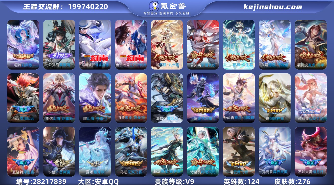 【特价出售】安卓q-V-276皮肤-1典藏...