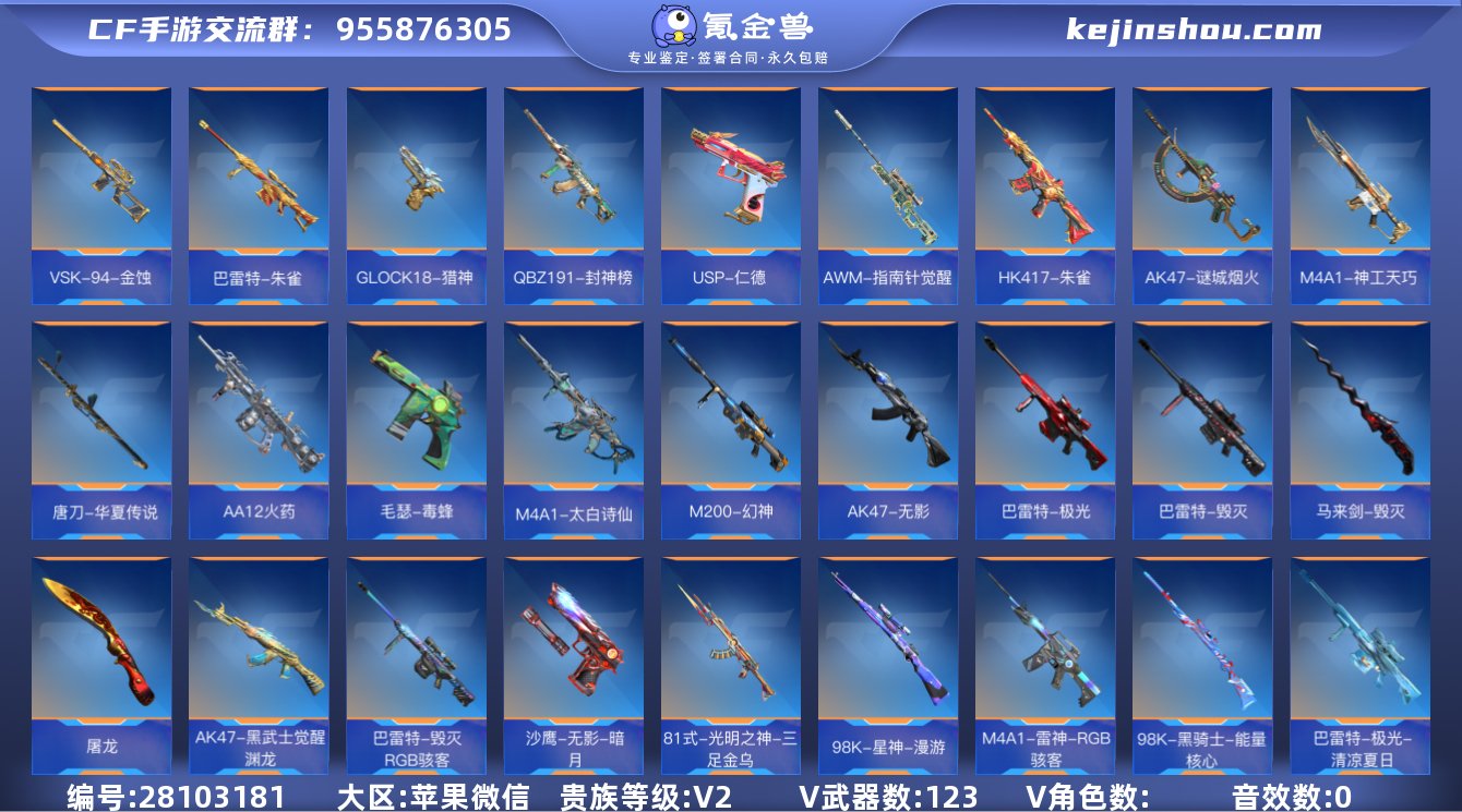 实名:可修改 贵族等级:V2 v武器数:1...