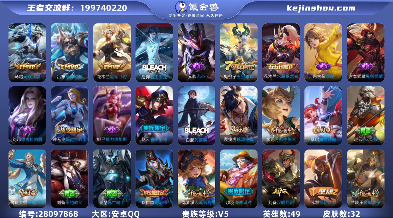 32皮 3传说 无双飞将 怒海麟威 冠军飞...