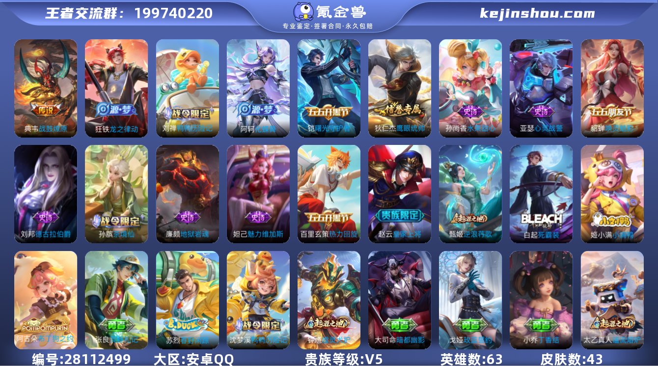 实名: 可修改 贵族等级: V5 英雄数:...