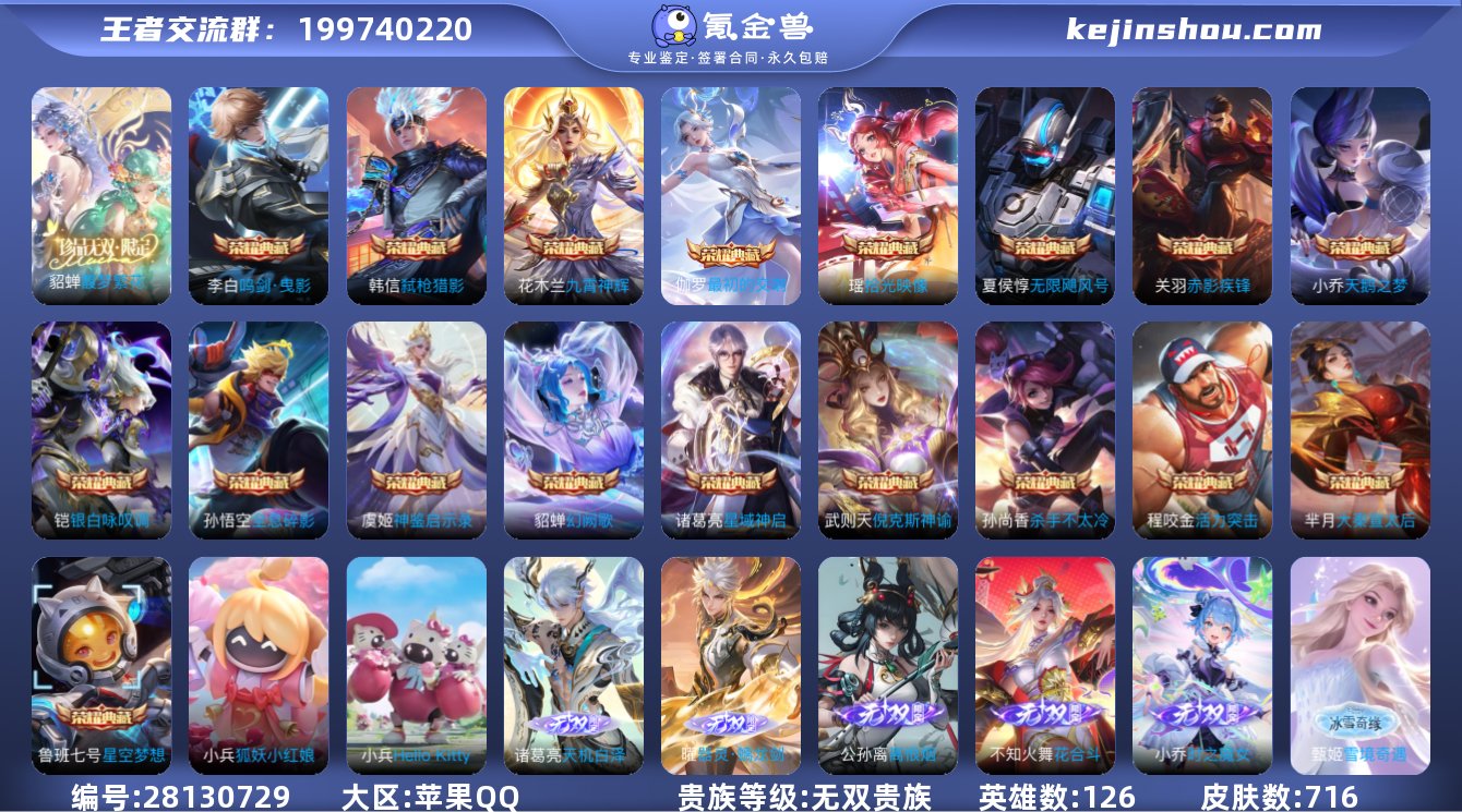 LD21339 苹果QQ【1.2w战力小国...