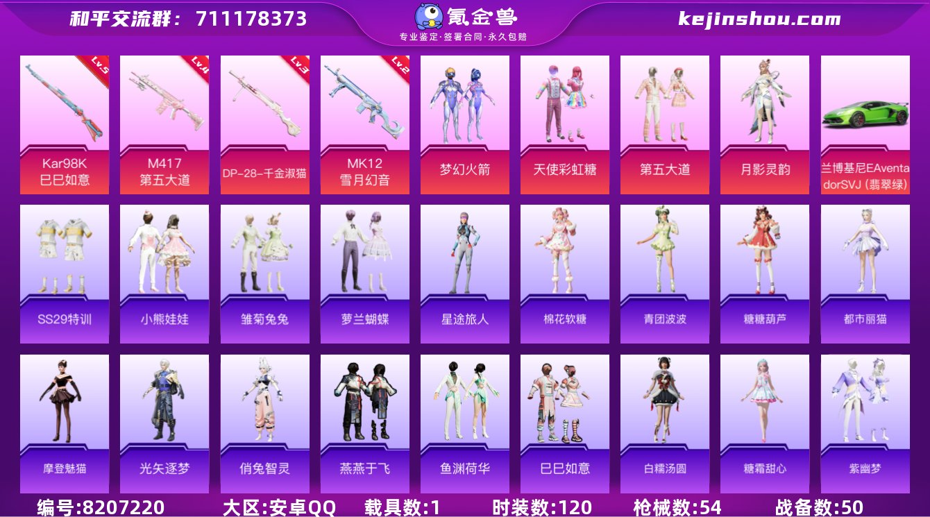 实名: 可修改 时装数: 120 载具数:...