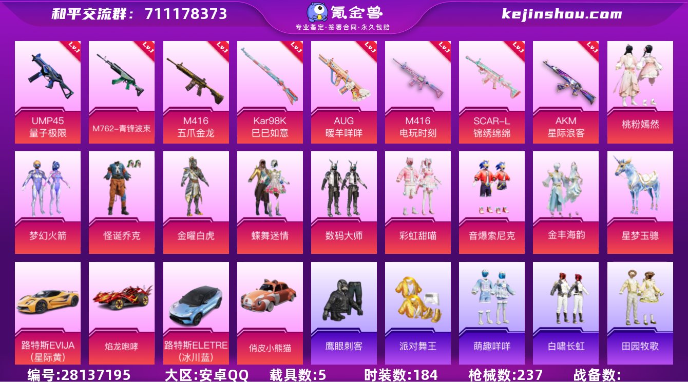 可二次【小丑金鞋都市梦幻火箭满级五爪9粉装...