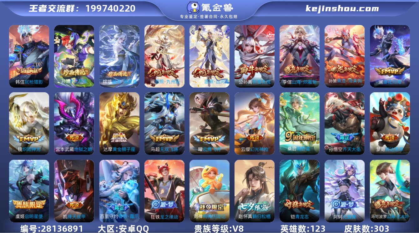 【特价出售】安卓q-V-303皮肤-1典藏...