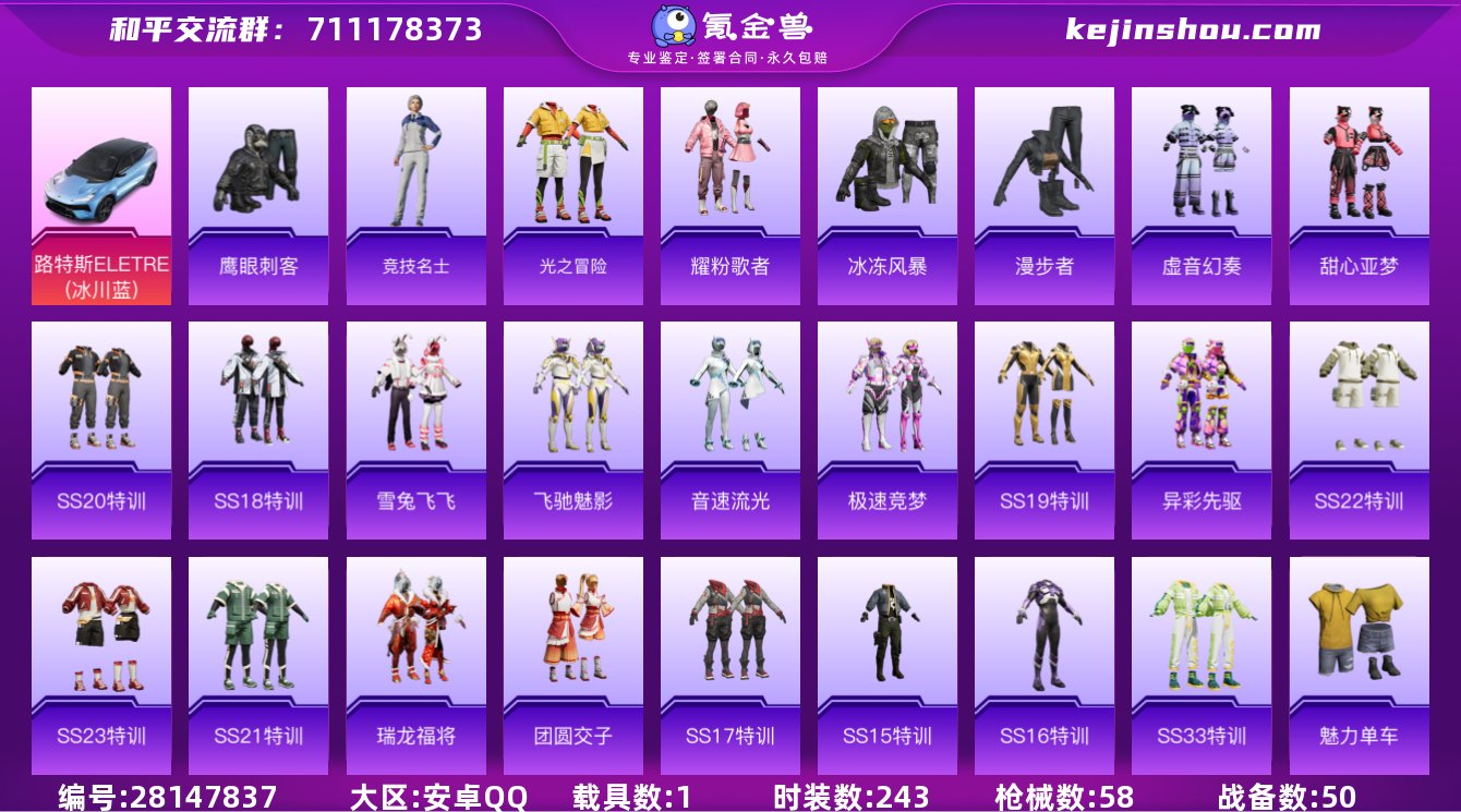 编号81832 可二次 等级52 55套装...