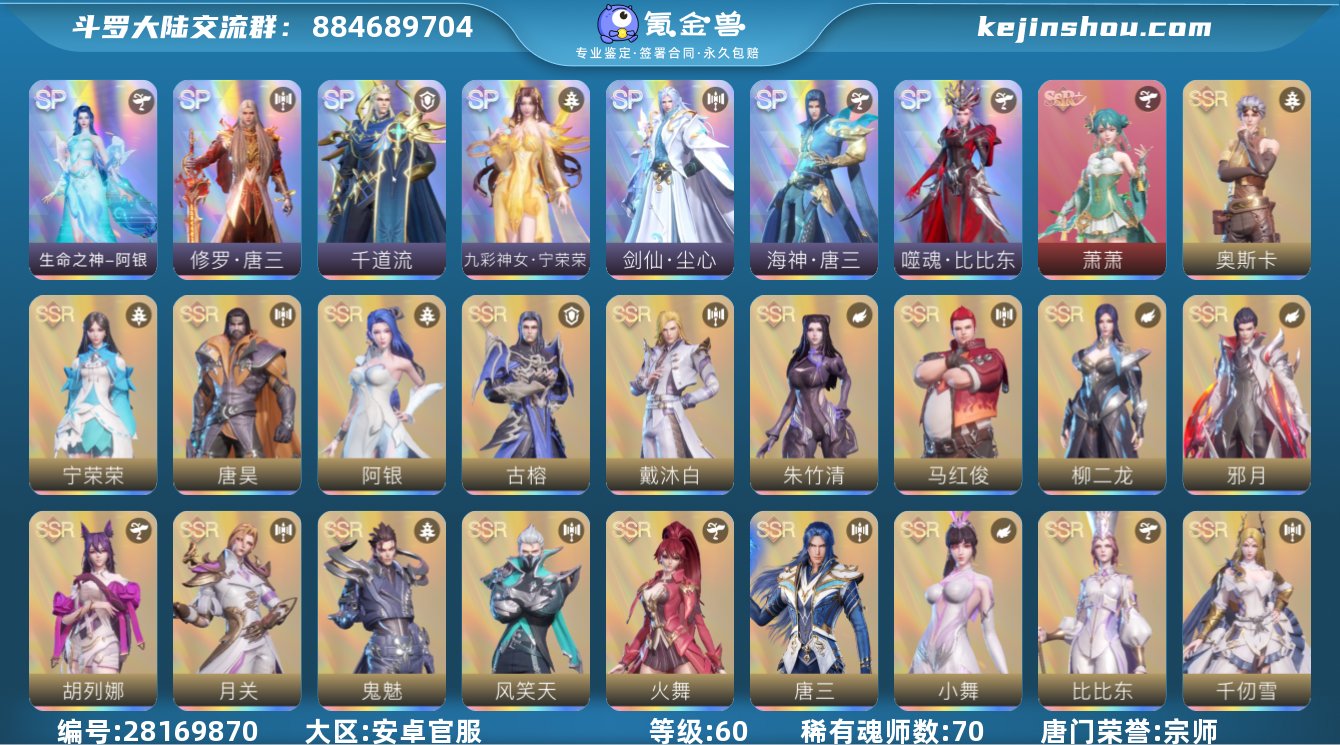 唐门荣誉:宗师 评分:130090000 ...