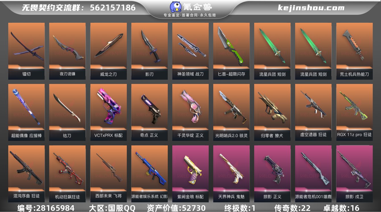 22橙皮 1金皮 16紫皮 125皮肤 2...