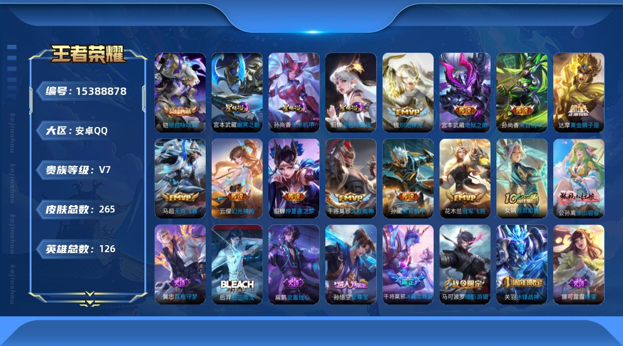WZQM425306王者荣耀账号详情图17