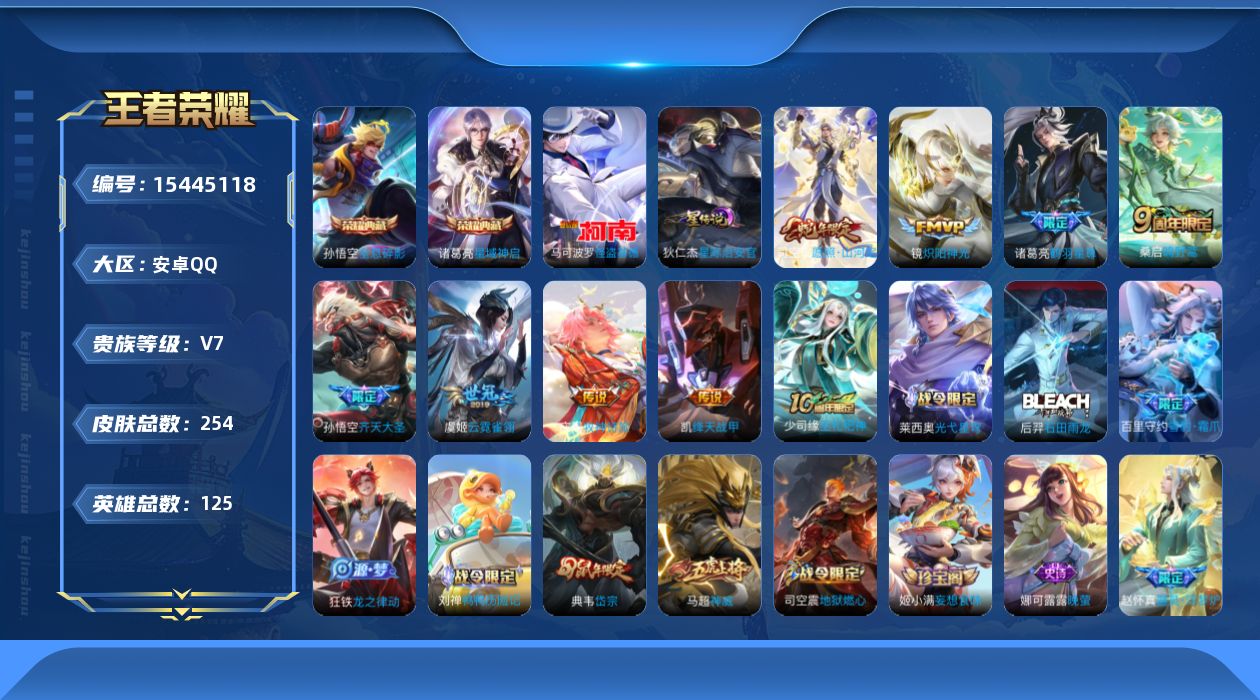 WZQM433698王者荣耀账号详情图19 WZQM433698王者荣耀账号详情图19