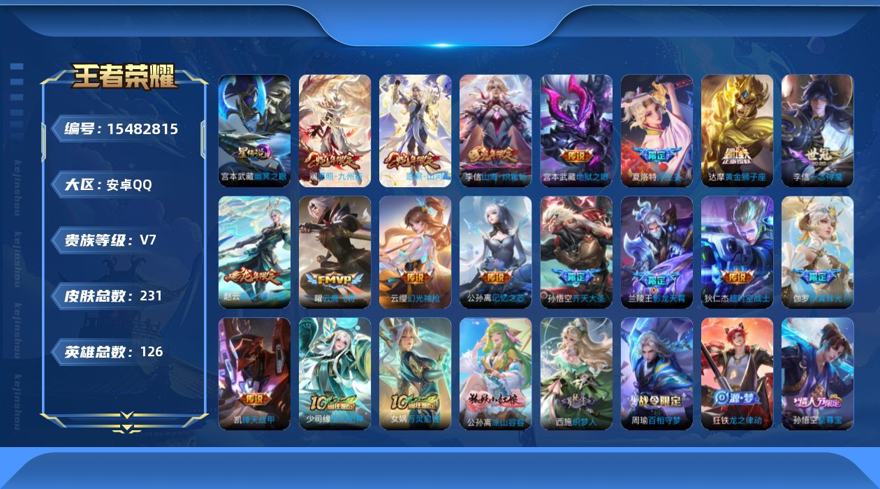 WZQM437216王者荣耀账号详情图16