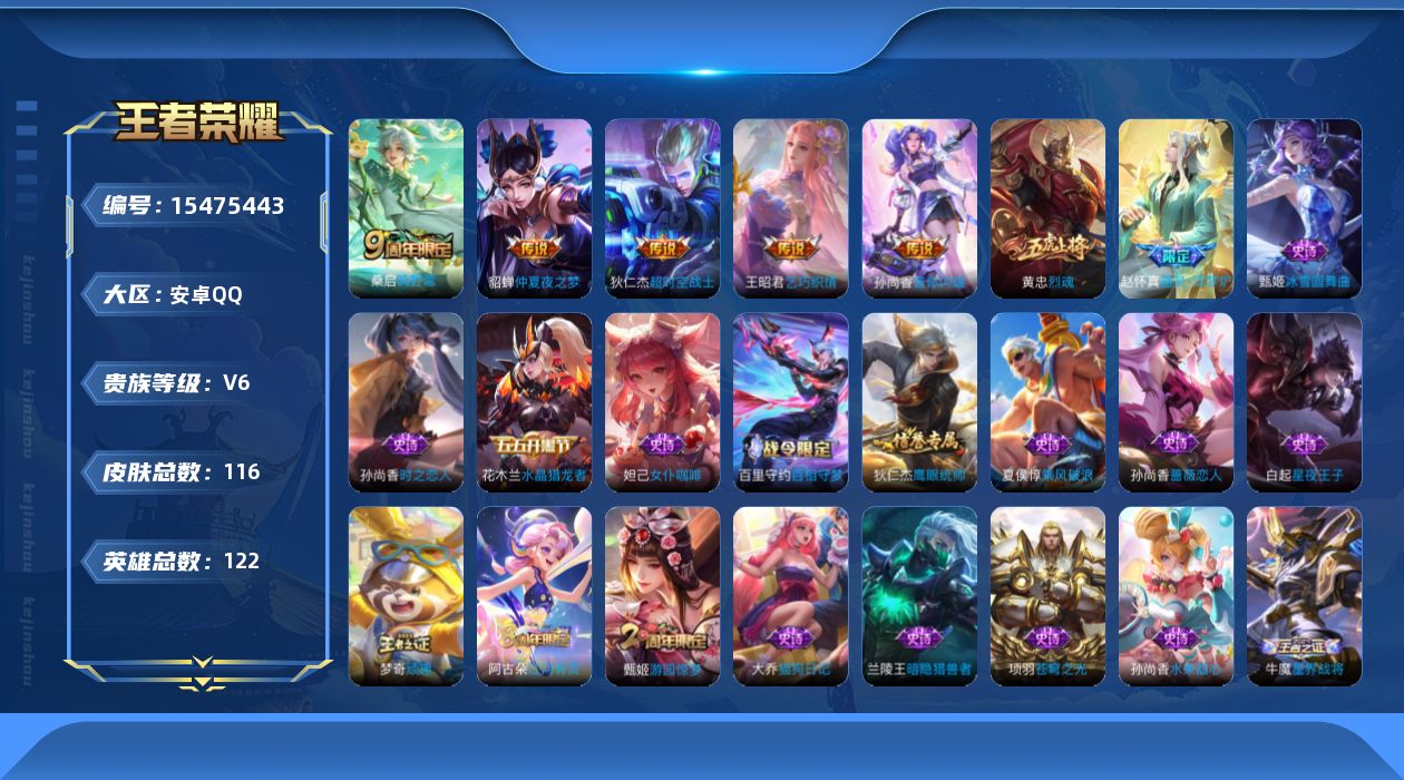 WZQM435878王者荣耀账号详情图11