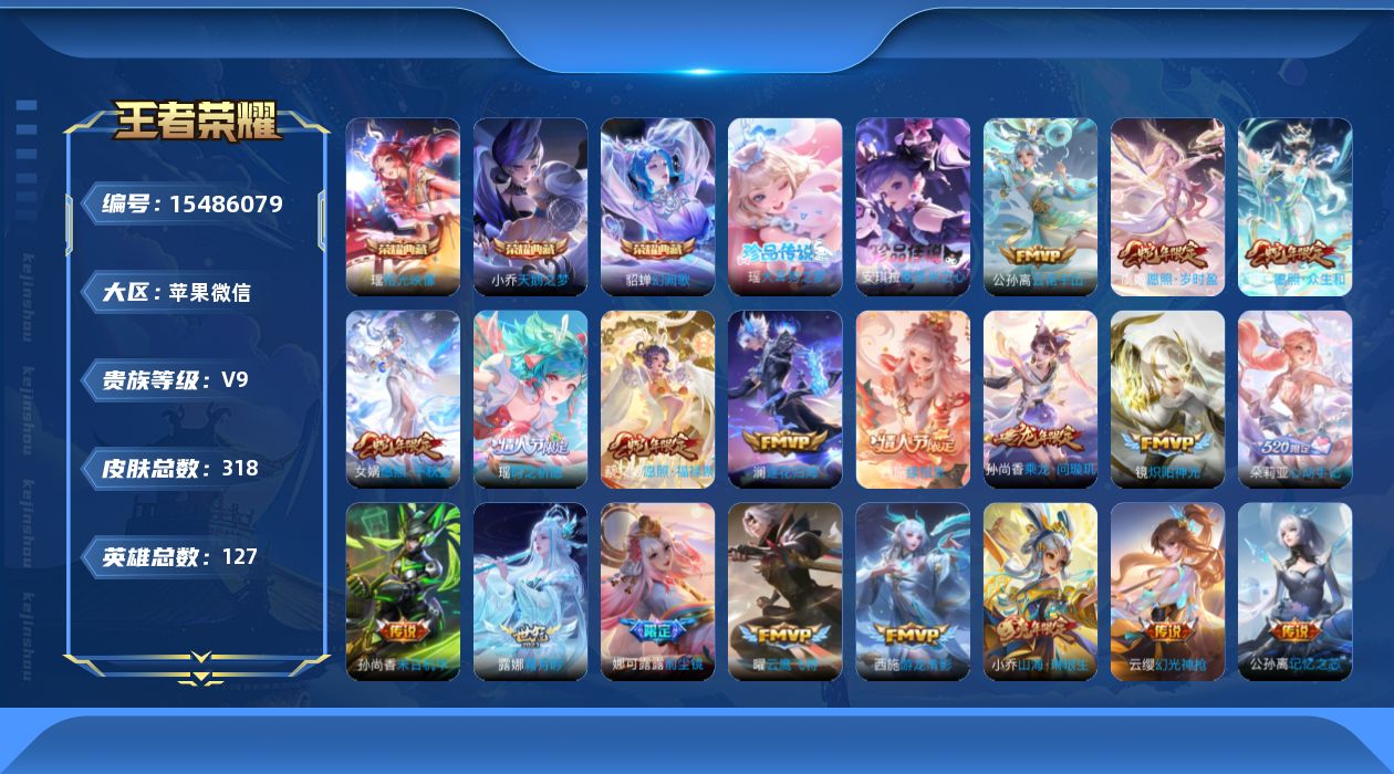 WZQM437474王者荣耀账号详情图18