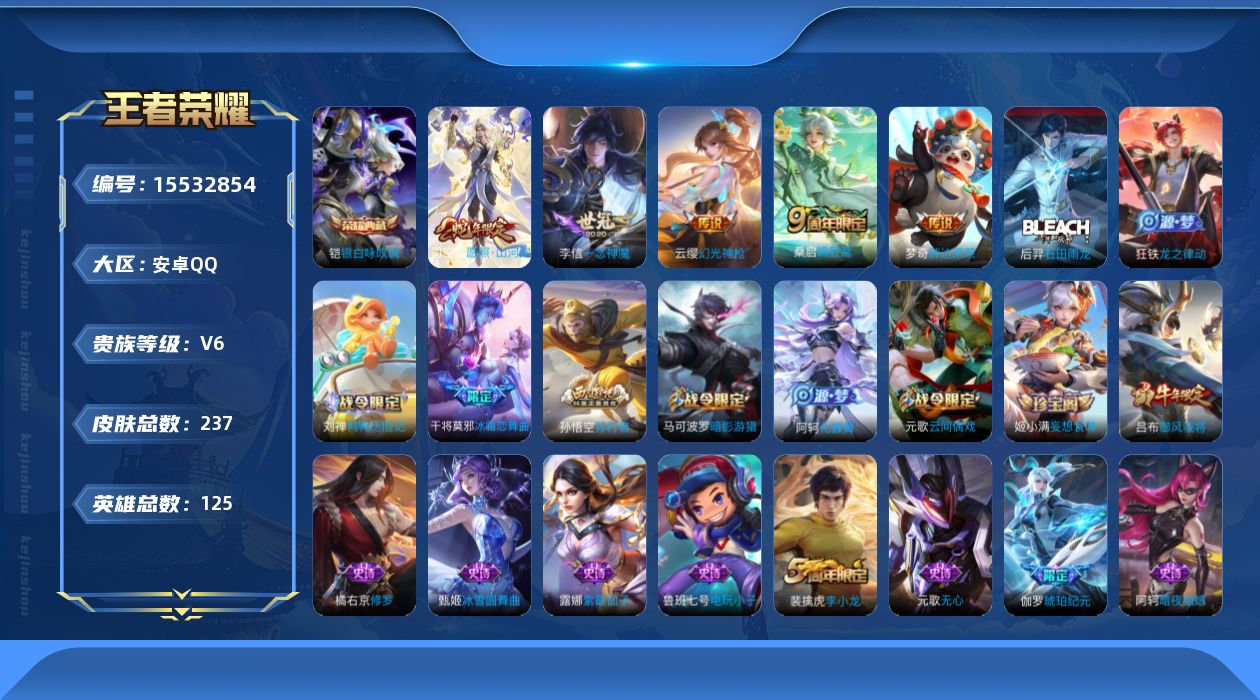 WZQM442711王者荣耀账号详情图14