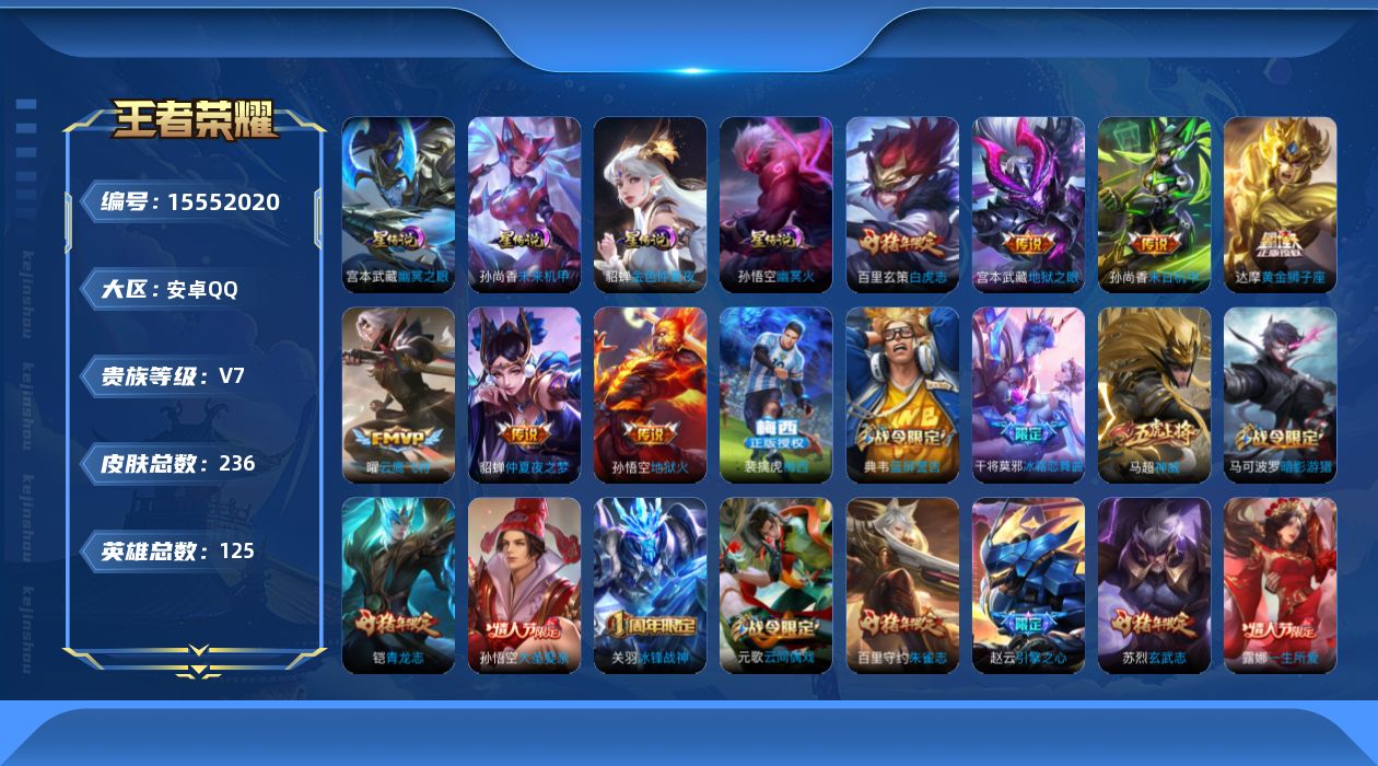 WZQM443873王者荣耀账号详情图17