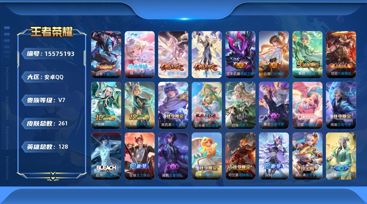 WZQM445892王者荣耀账号详情图14