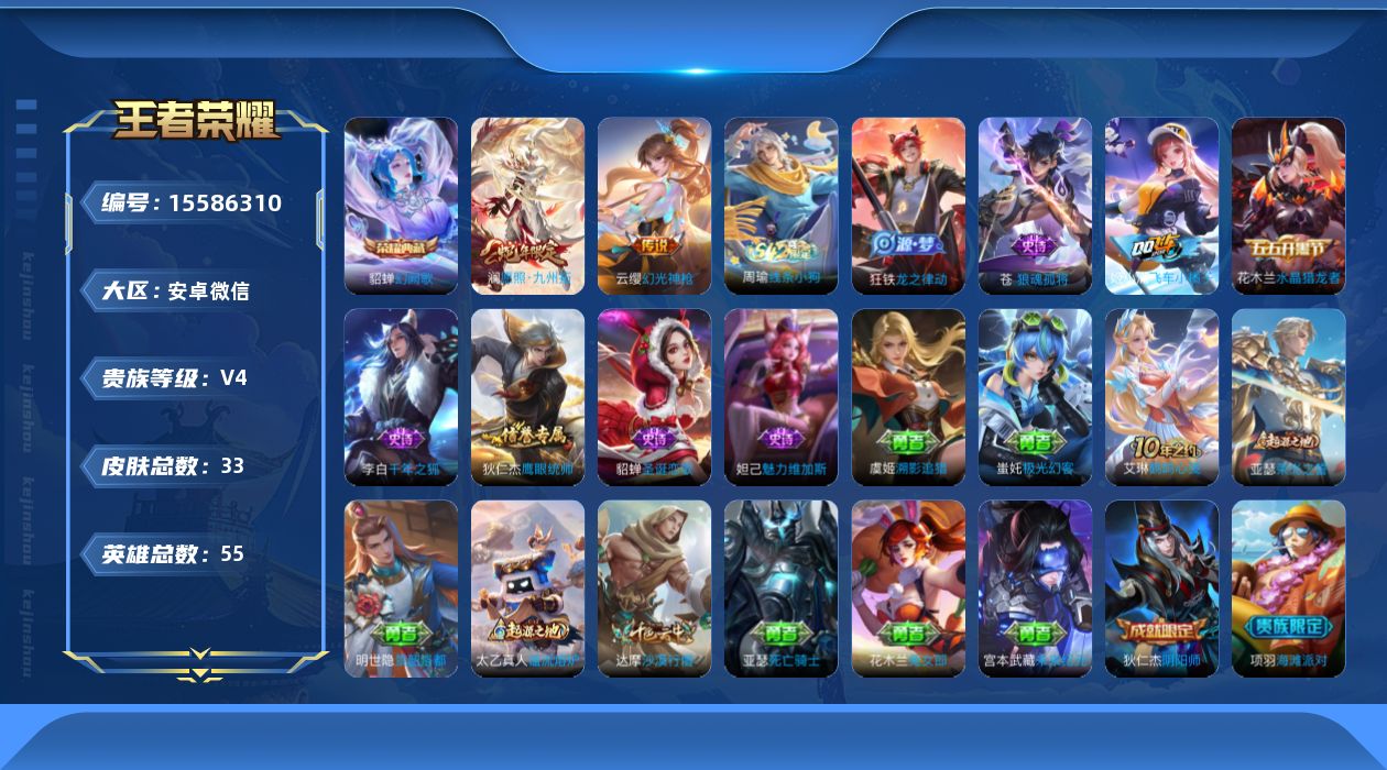 WZQM447579王者荣耀账号详情图16