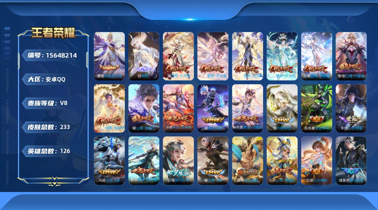 WZQM453962王者荣耀账号详情图17