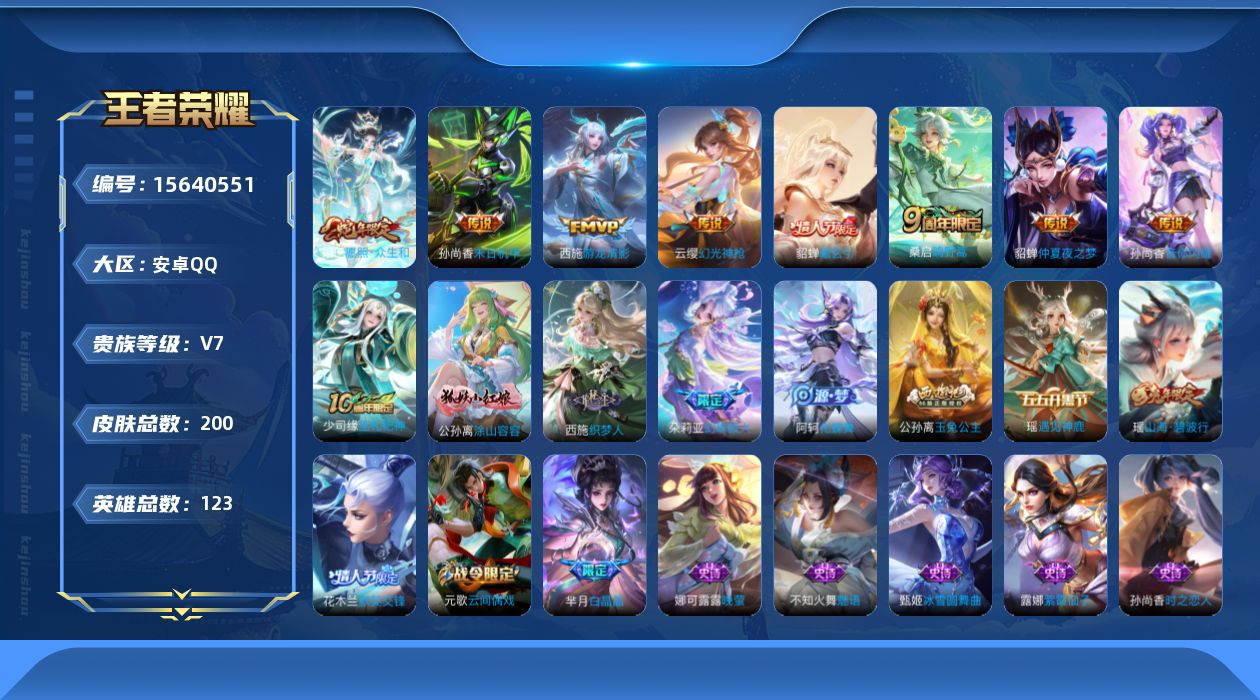 WZQM453304王者荣耀账号详情图13