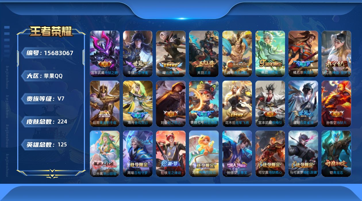 WZQM456839王者荣耀账号详情图14