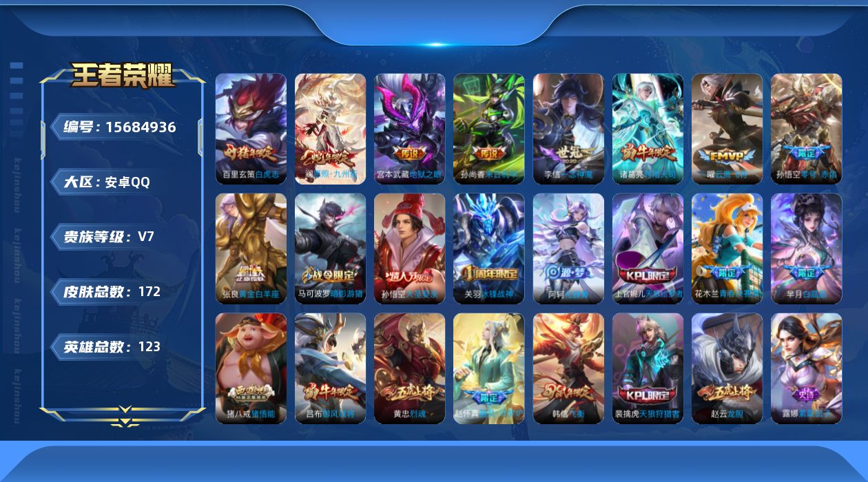 WZQM456979王者荣耀账号详情图13