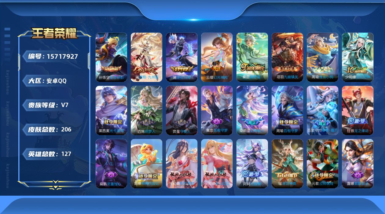 WZQM459831王者荣耀账号详情图14