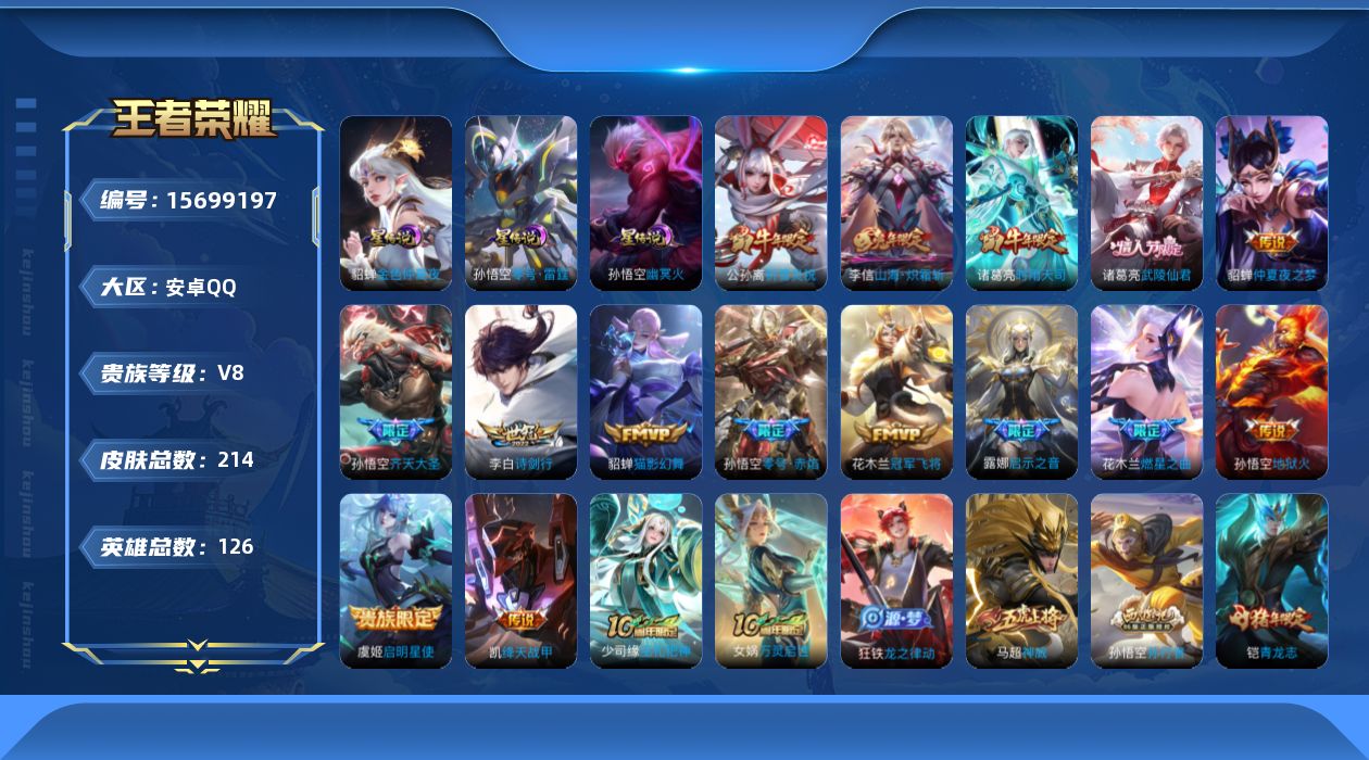 WZQM458361王者荣耀账号详情图17