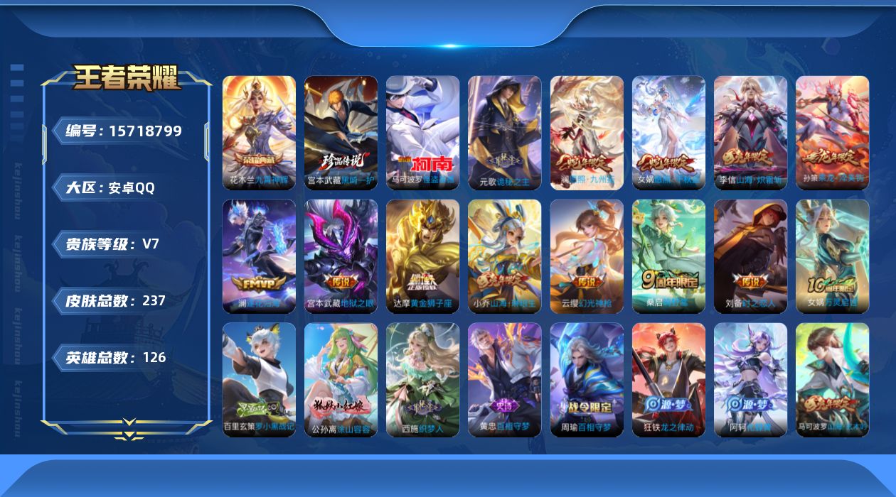 WZQM459902王者荣耀账号详情图25