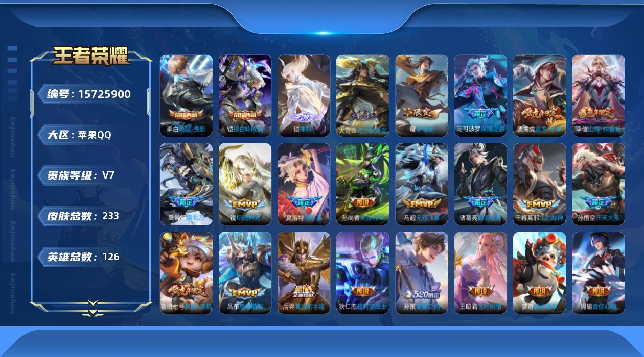 WZQM460773王者荣耀账号详情图17