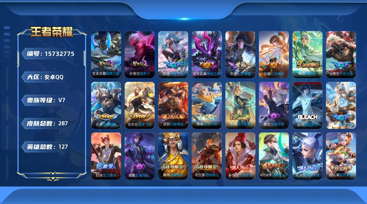WZQM461495王者荣耀账号详情图17