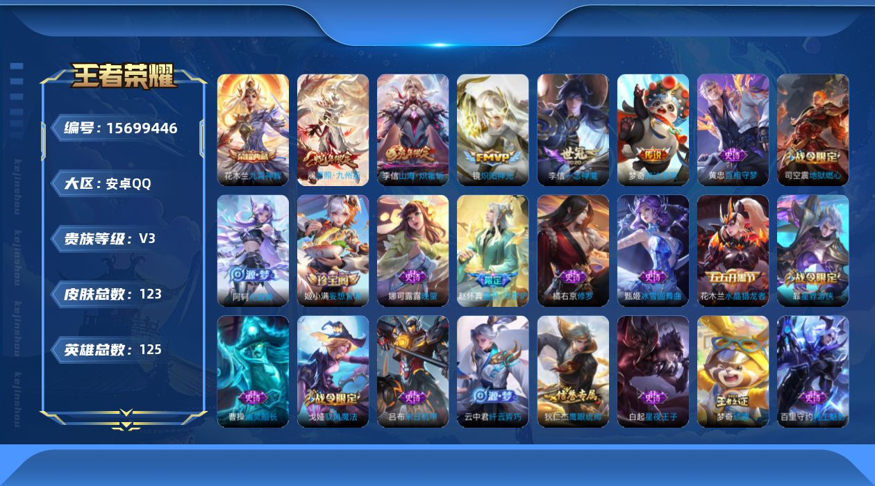 WZQM458402王者荣耀账号详情图17