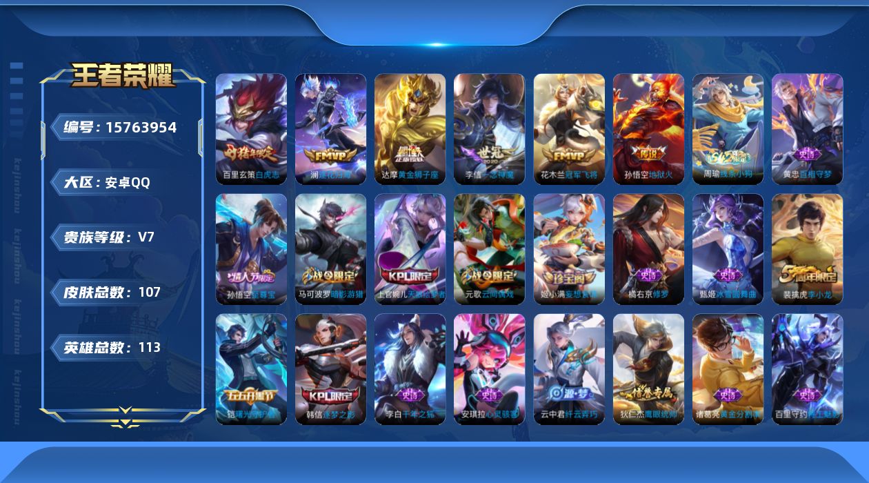 WZQM464986王者荣耀账号详情图14