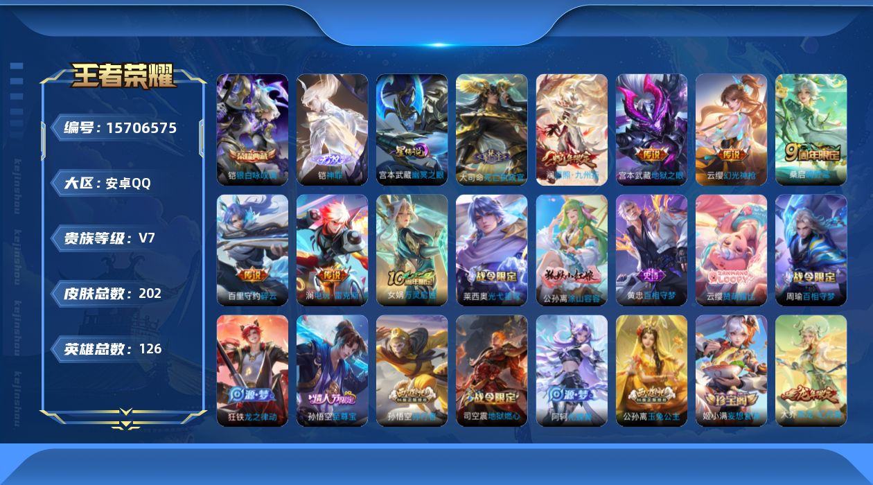 WZQM458801王者荣耀账号详情图19