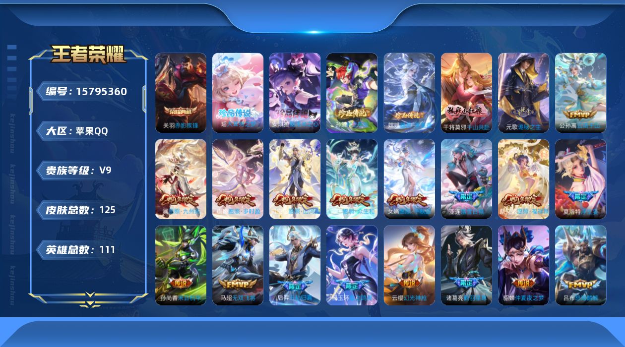 WZQM468293王者荣耀账号详情图17